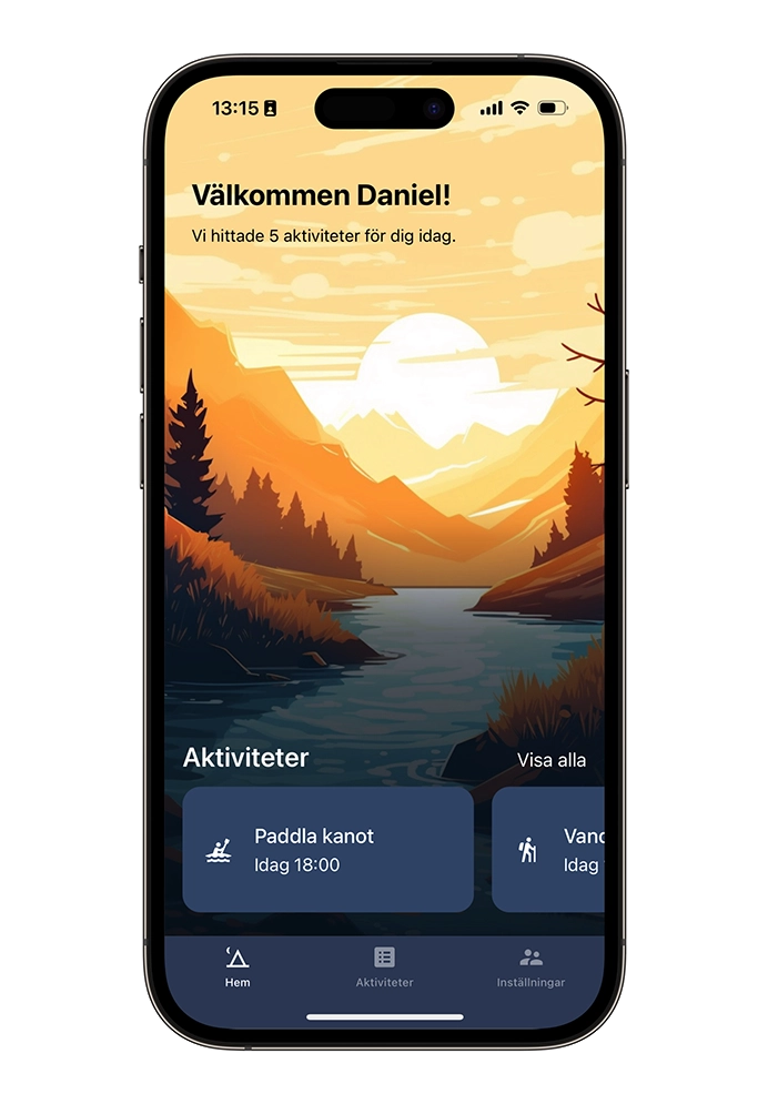 Showcase of outdoors app